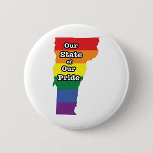 Badge Rond 5 Cm État Gay pride Vermont