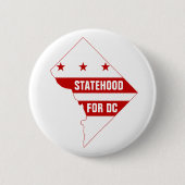 Badge Rond 5 Cm Etat pour Washington DC avec carte (Devant)