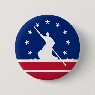 Badge Rond 5 Cm État uni par drapeau Amérique la Virginie de vil