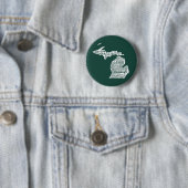 Badge Rond 5 Cm État vert des villes du Michigan (En situation)