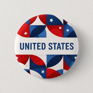 Badge Rond 5 Cm États-Unis