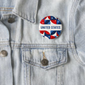 Badge Rond 5 Cm États-Unis (En situation)