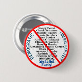 Badge Rond 5 Cm États-Unis d'extrême gauche démocratique (Devant & derrière)