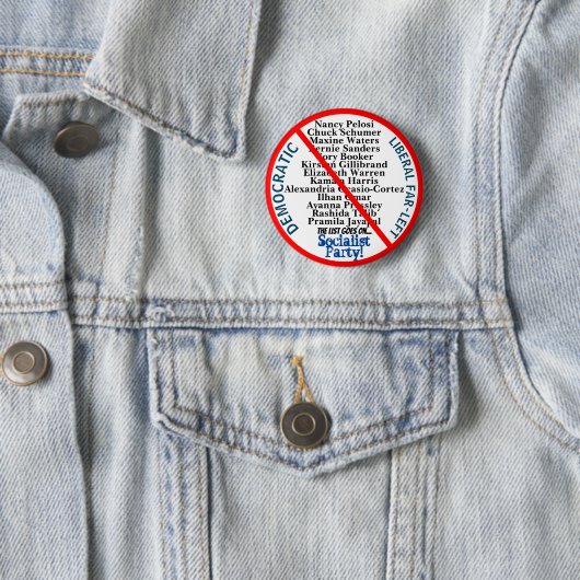 Badge Rond 5 Cm États-Unis d'extrême gauche démocratique (En situation)