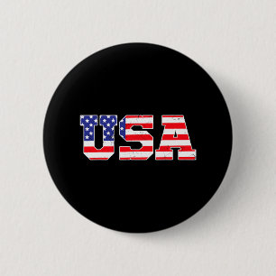 Badge Rond 5 Cm États-Unis - Drapeau américain patriotique 4 juill