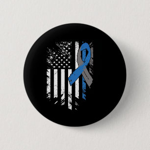 Badge Rond 5 Cm États-Unis Drapeau Diabète Type 1 Sensibilisation