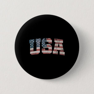 Badge Rond 5 Cm États-Unis Drapeau Patriotique 4 juillet Amérique