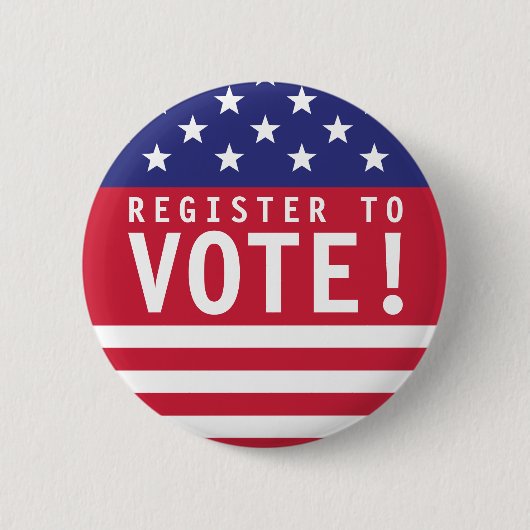 Badge Rond 5 Cm États-Unis Inscrivez-vous pour voter (Devant)