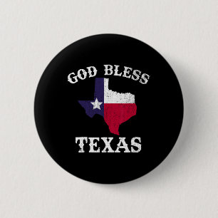 Badge Rond 5 Cm États-Unis Texas Drapeau texan Dieu béni Texas