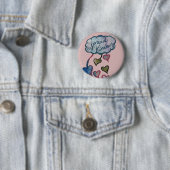 Badge Rond 5 Cm Étendre Kindness Love Cloud Art (En situation)