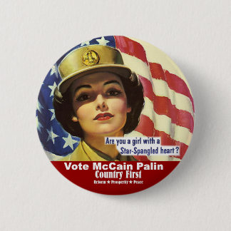 Badge Rond 5 Cm Êtes-vous une fille avec un coeur orné de