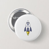 Badge Rond 5 Cm Ethereum À La Rocket Lune (Devant & derrière)