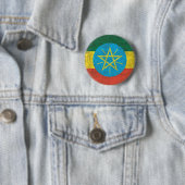 Badge Rond 5 Cm Éthiopie (En situation)