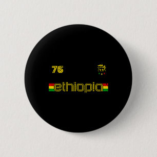 Badge Rond 5 Cm Ethiopie -reggae Rastafari Jamaïque Football Socce