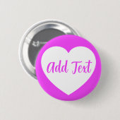 Badge Rond 5 Cm Étiquette de fête de Bachelorette rose (Devant & derrière)