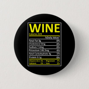Badge Rond 5 Cm étiquette des informations nutritionnelles du vin