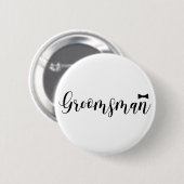 Badge Rond 5 Cm Étiquette Groomsman, Mariage, Bachelor Name (Devant & derrière)