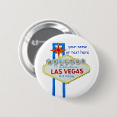Badge Rond 5 Cm Étiquette nommée de Las Vegas (Devant & derrière)