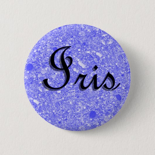 Badge Rond 5 Cm Étiquette nommée d'iris (Devant)