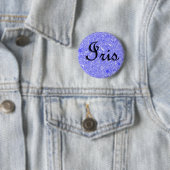 Badge Rond 5 Cm Étiquette nommée d'iris (En situation)