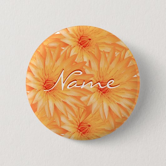 Badge Rond 5 Cm Étiquettes nommées de mariage - orange (Devant)