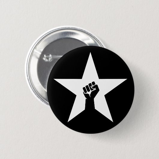 Badge Rond 5 Cm Étoile anti-fasciste (Devant & derrière)