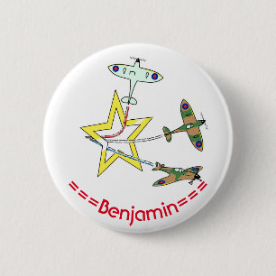 Badge Rond 5 Cm Étoile Badge Rond 6 Cm Spitfire