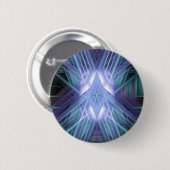 Badge Rond 5 Cm étoile bleue brillante (Devant & derrière)