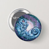 Badge Rond 5 Cm Étoile bleue de dragon (Devant & derrière)