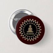 Badge Rond 5 Cm Étoile Bouddha (Devant & derrière)