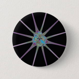 Badge Rond 5 Cm Étoile Brillante