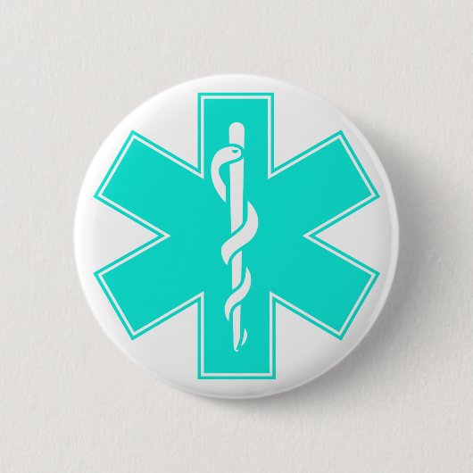 Badge Rond 5 Cm Étoile chaude de l'infirmière SME de bébé rose (Devant)