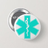 Badge Rond 5 Cm Étoile chaude de l'infirmière SME de bébé rose (Devant & derrière)