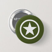 Badge Rond 5 Cm Étoile d'armée (Devant & derrière)