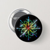 Badge Rond 5 Cm Étoile de couleur rétro (Devant & derrière)