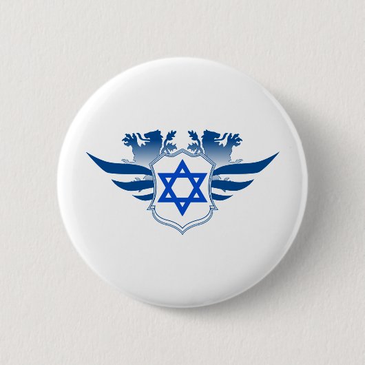 Badge Rond 5 Cm Étoile de David (Devant)