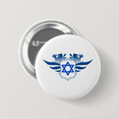 Badge Rond 5 Cm Étoile de David (Devant & derrière)
