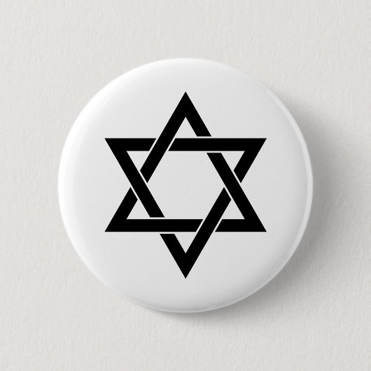 Badge Rond 5 Cm Étoile de David (Devant)