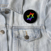 Badge Rond 5 Cm Étoile de David (En situation)