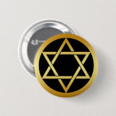 BADGE ROND 5 CM ÉTOILE DE DAVID D'OR (Devant & derrière)