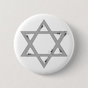 Badge Rond 5 Cm étoile de David élégante