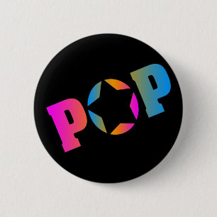 Badge Rond 5 Cm ÉTOILE de DISCO de POP des années 1980 de TIGRE de