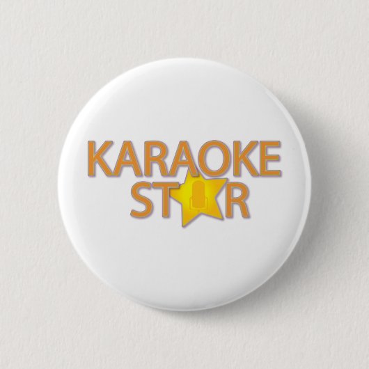 Badge Rond 5 Cm Étoile de Karoake (Devant)
