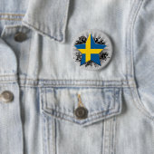 Badge Rond 5 Cm Étoile de la Suède (En situation)