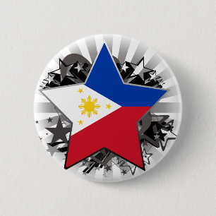 Badge Rond 5 Cm Étoile de Philippines