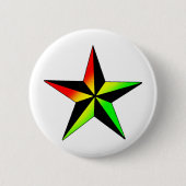 Badge Rond 5 Cm Étoile de Rasta (Devant)