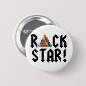 Badge Rond 5 Cm Étoile de support ! (Devant & derrière)