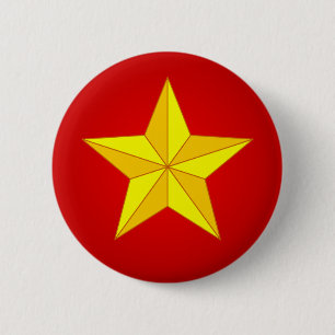Badge Rond 5 Cm Étoile d'or