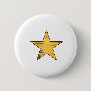 Badge Rond 5 Cm Étoile d'Or