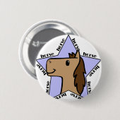 Badge Rond 5 Cm Étoile du cheval (Devant & derrière)